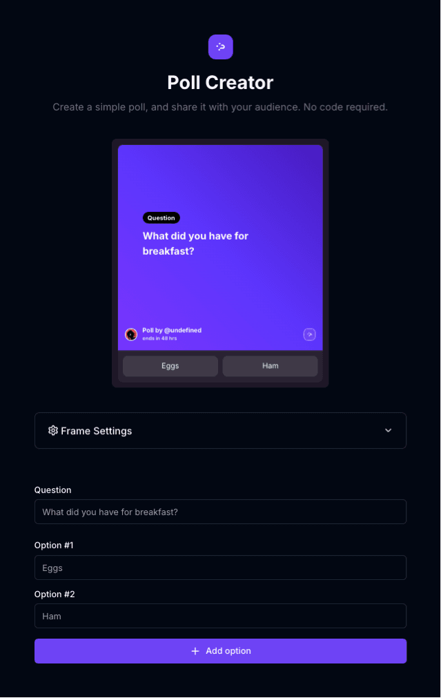 Dead Simple Poll Creator image